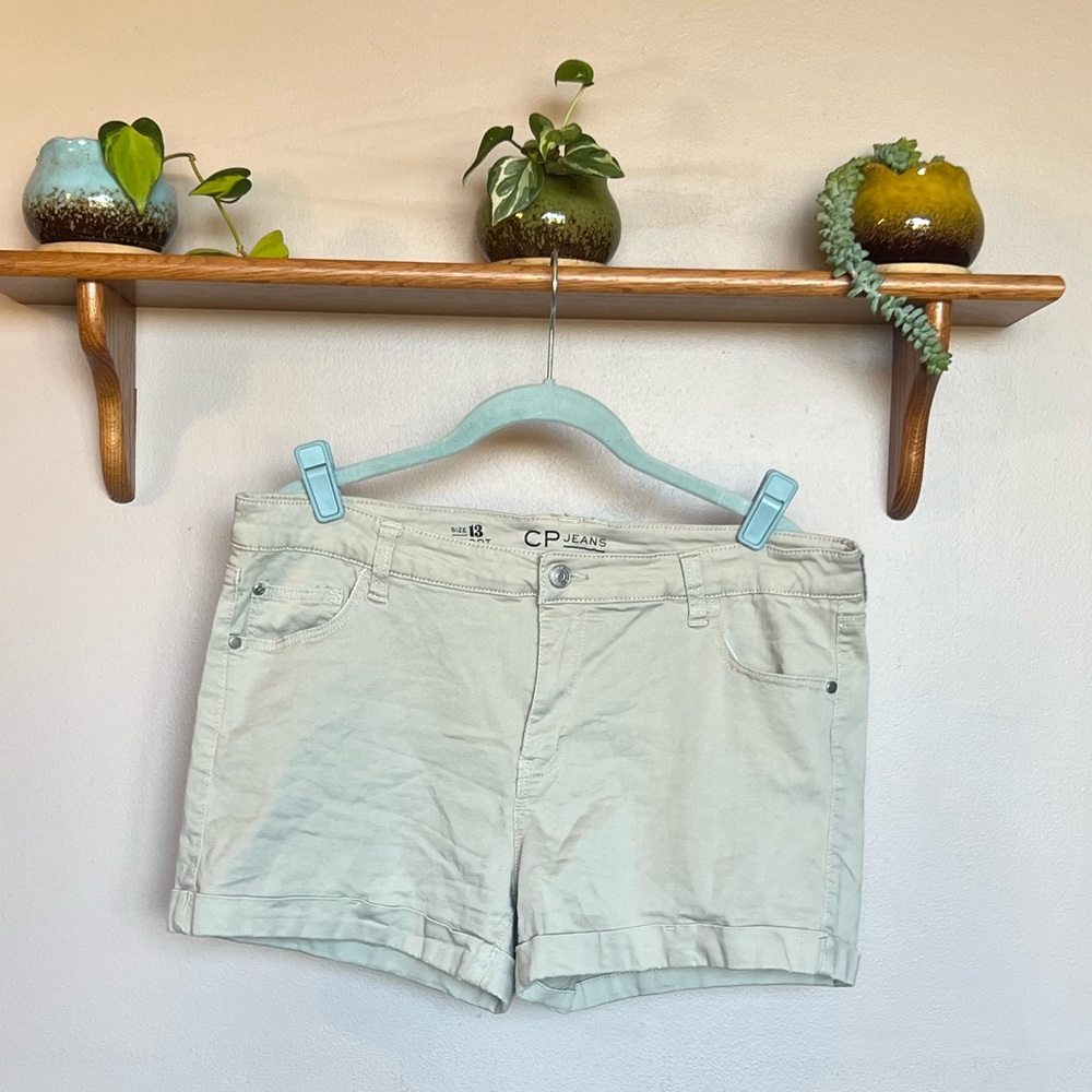 CP Jeans Juniors Size 13 Khaki Colored Stretchy Lightweight Shorts
